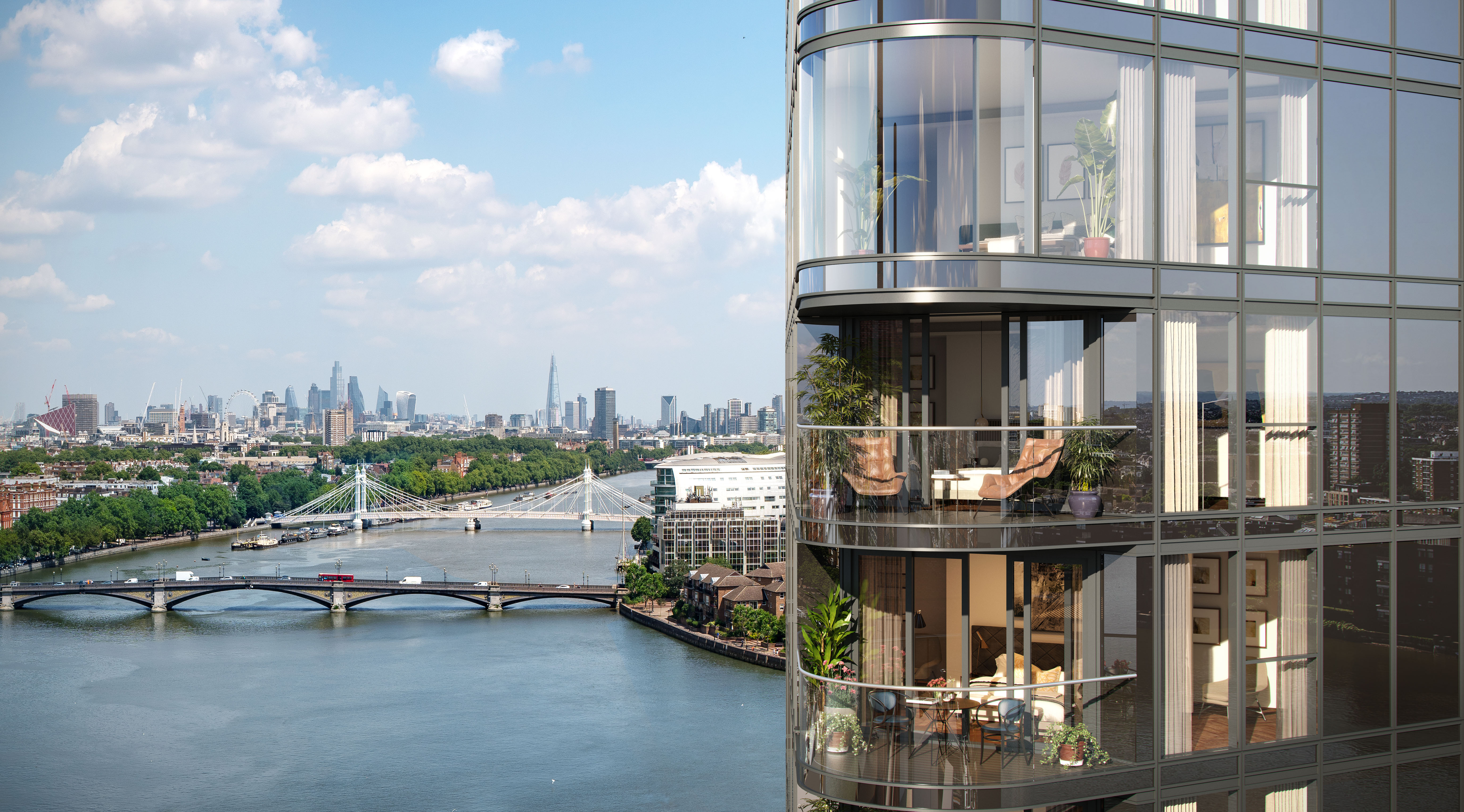 Chelsea Waterfront, Tower East, on the north bank of the Thames